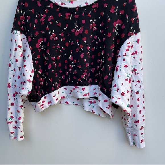Joie Caleigh Mi Amor Floral Crewneck Oversized Pullover Sweatshirt Size S - Picture 4 of 9